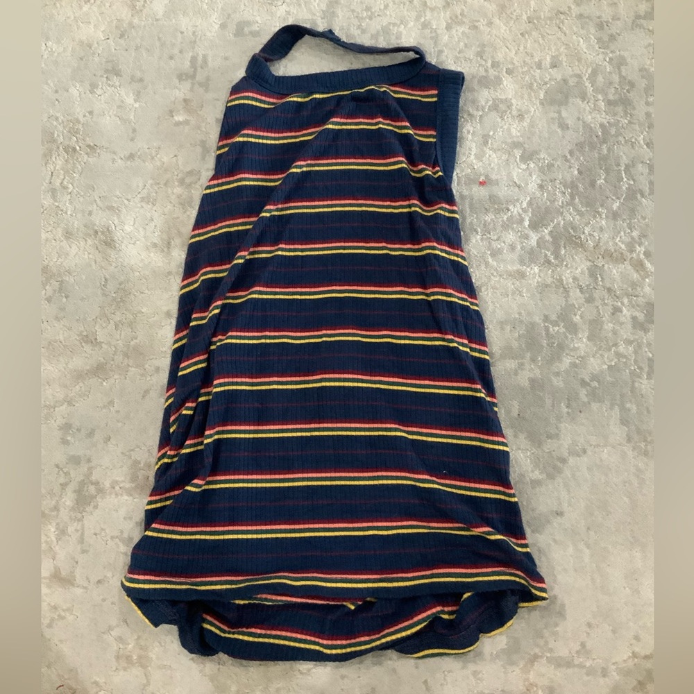 retro colored striped strappy tank